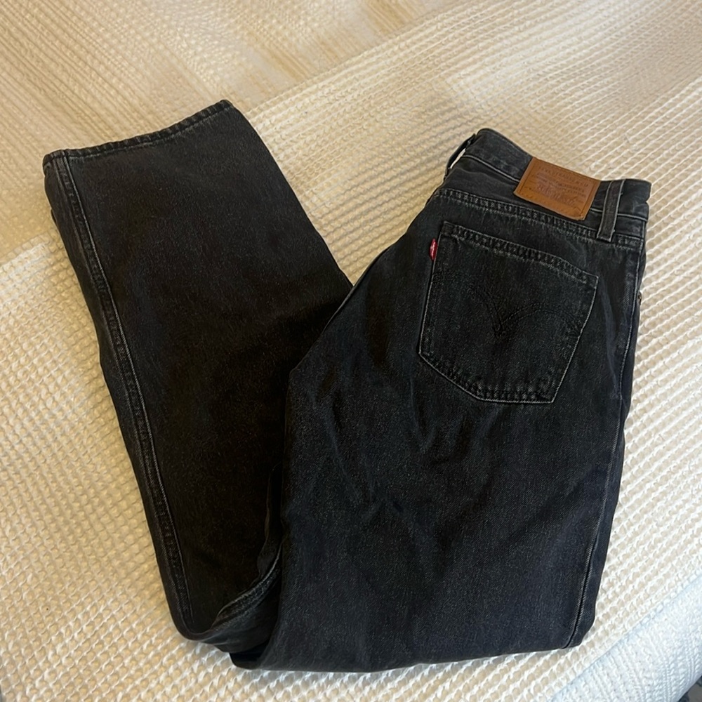 Black/ charcoal Levi Dad jeans